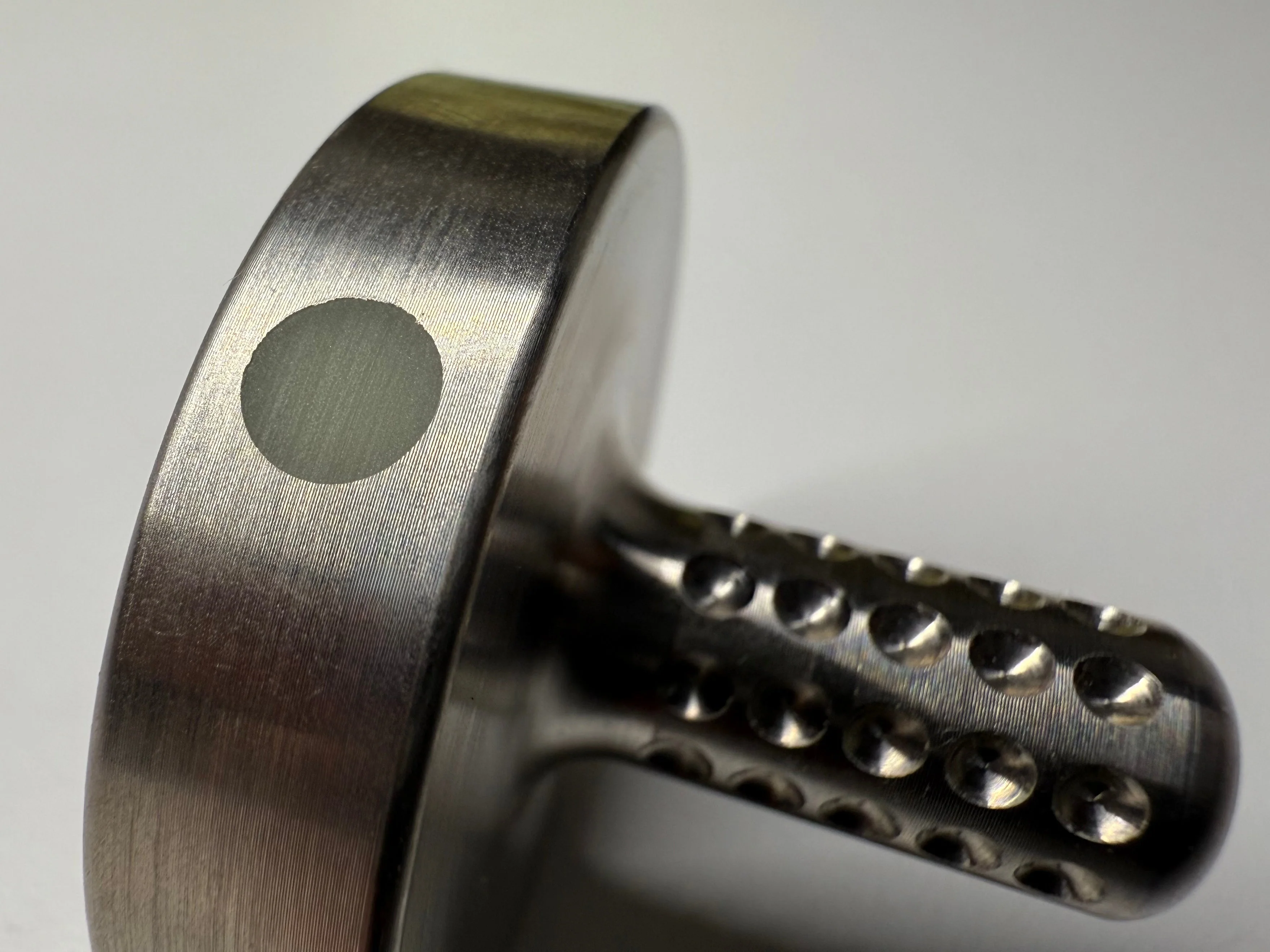 Tip Top Extreme - Tungsten / Titanium / UGM Glow - Spinning Top + Delrin Stand by Maratac® - Image 9