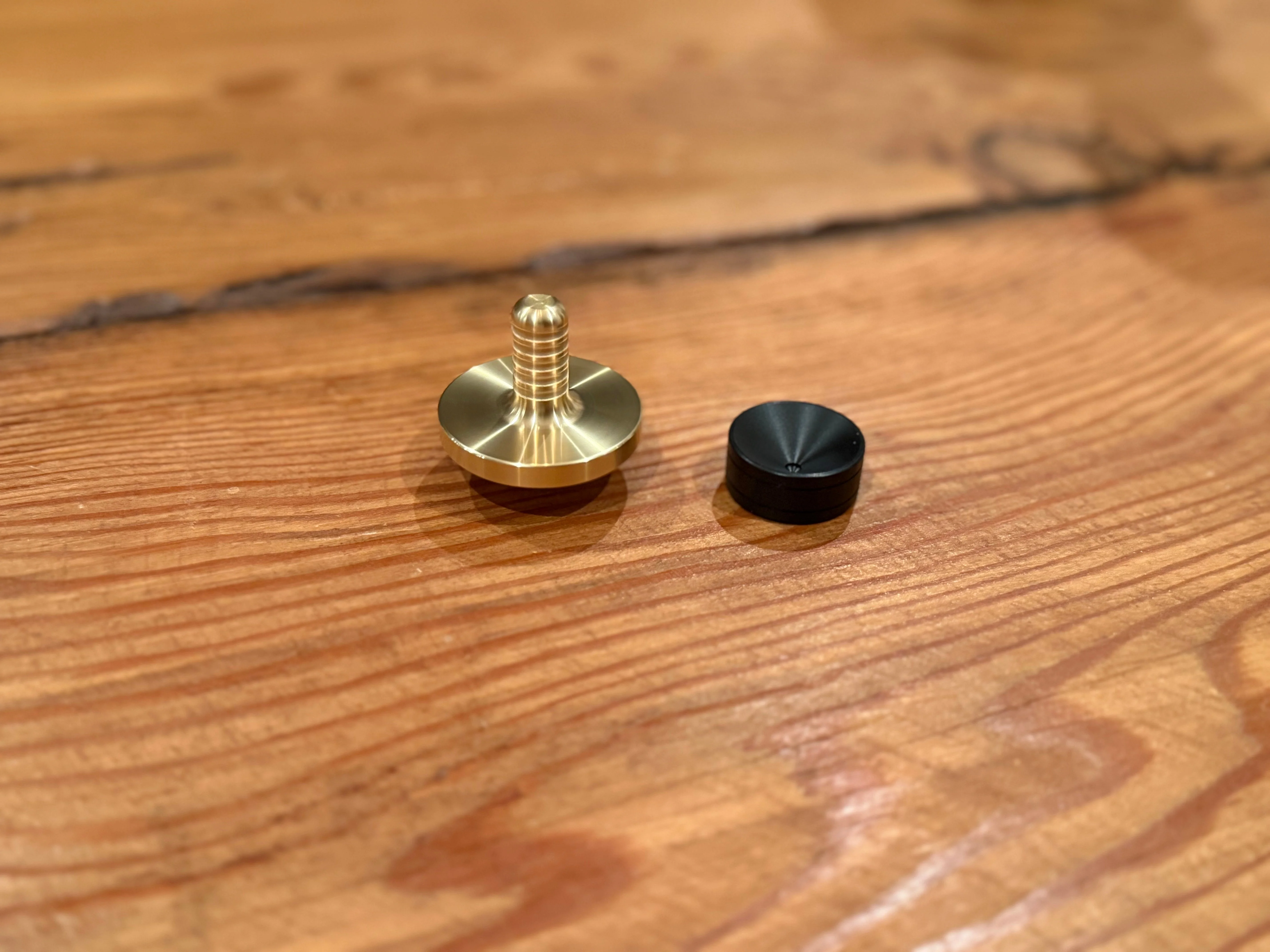 Tip Top - Tungsten / Brass - Spinning Top + Delrin Stand by Maratac® - Image 10