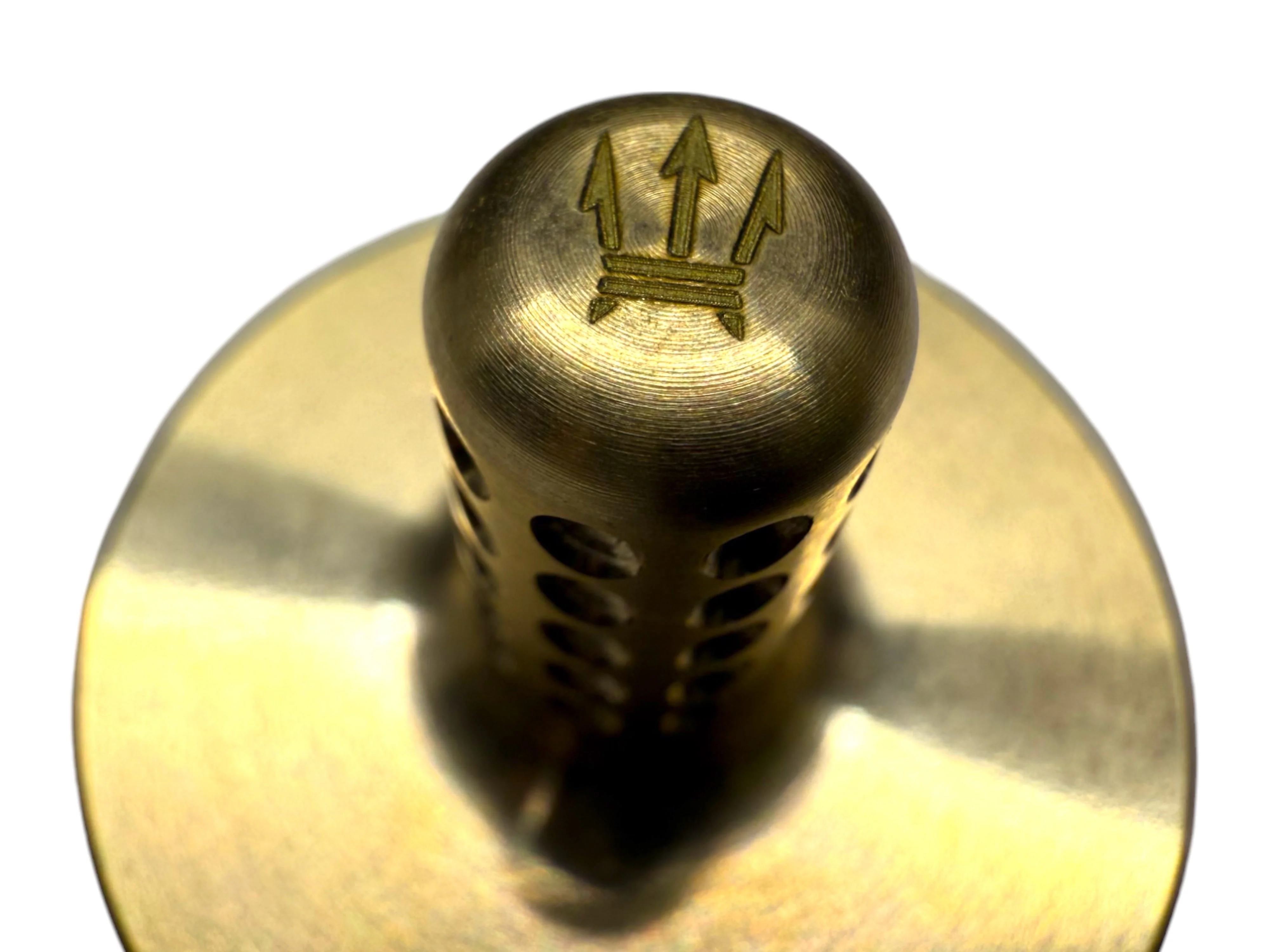 Tip Top - Tungsten / Brass - Spinning Top + Delrin Stand by Maratac® - Image 3