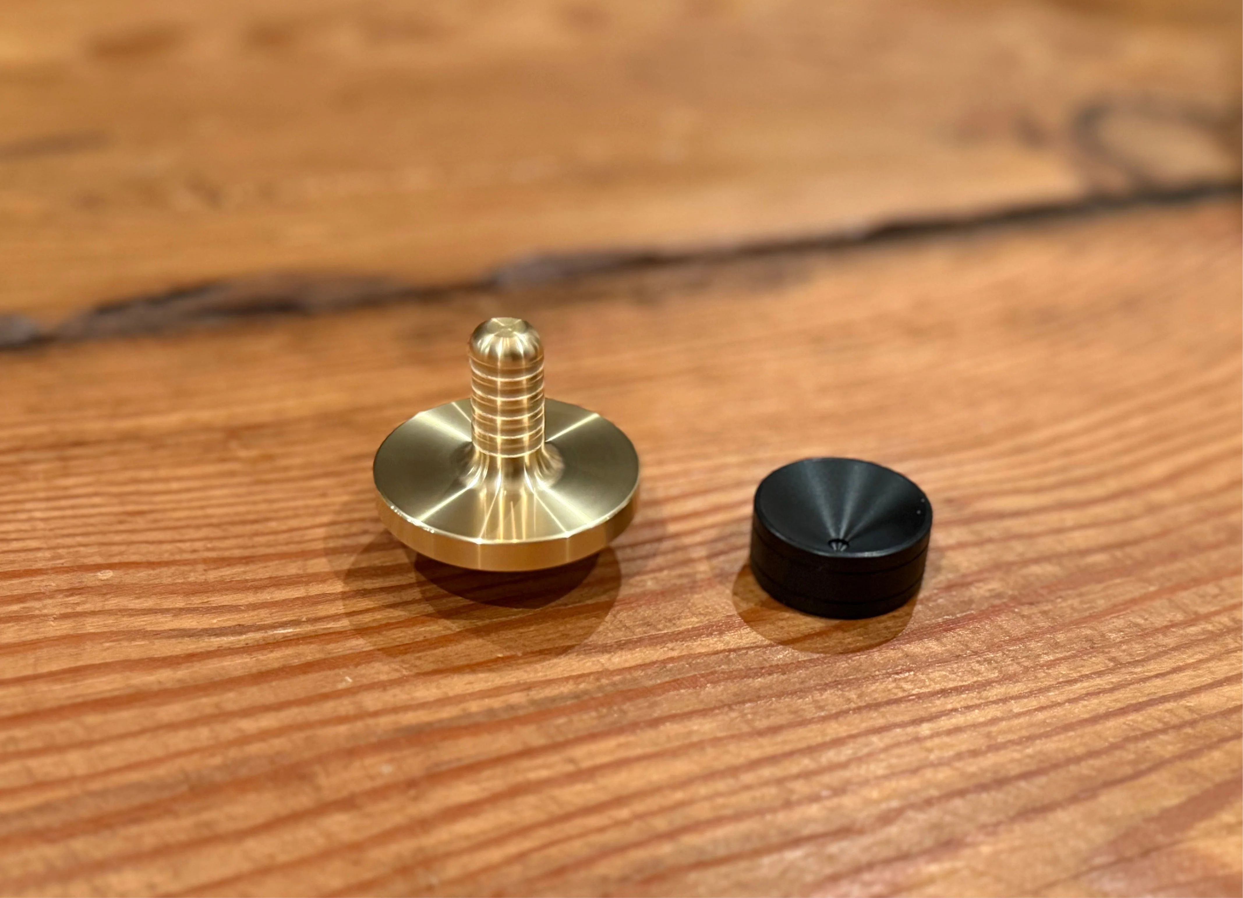 Tip Top - Tungsten / Brass - Spinning Top + Delrin Stand by Maratac® - Image 5